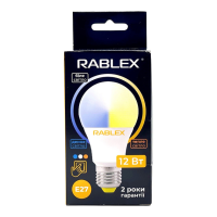 Лампочка Rablex LED з регулюванням колірності (RB506) A60 12W E27 (3000K-6200K) (100)