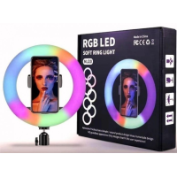 Кільцева LED-лампа RGB MJ20 (20 см) (1 кріплення) (керування на дроті) (40)