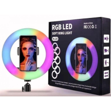 Кільцева LED-лампа RGB MJ20 (20 см) (1 кріплення) (керування на дроті) (40)