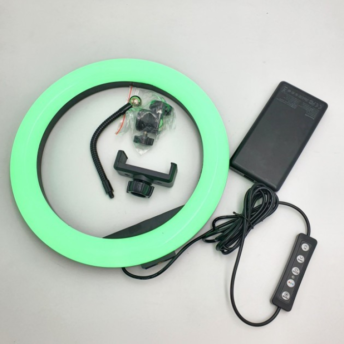 Кільцева LED-лампа RGB MJ20 (20 см) (1 кріплення) (керування на дроті) (40)