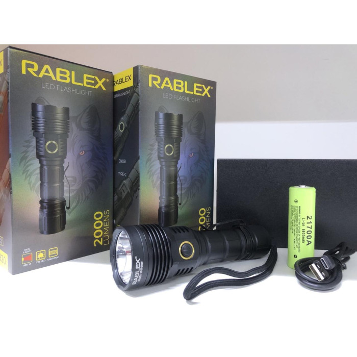 Ліхтар акумуляторний ручний з червоним світлом 2000 LUMENS Police RABLEX RB 920 (60)