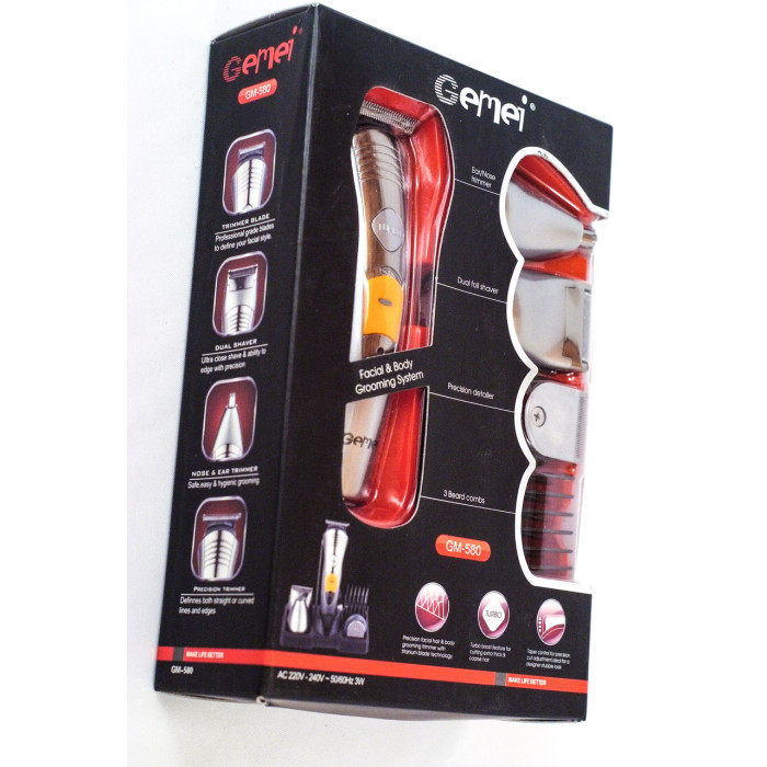 Машинка для стриження PROGEMEI GM-580 волосся + Бритва Тример 7 in 1
