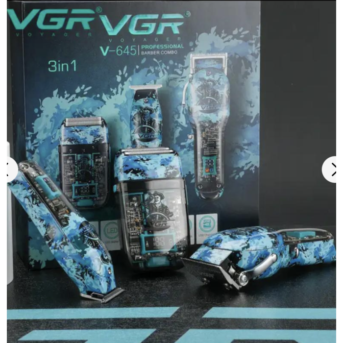 Професійний набір 3в1 Professional Set VGR V-645 тример, машинка для стриження та електроб (20)