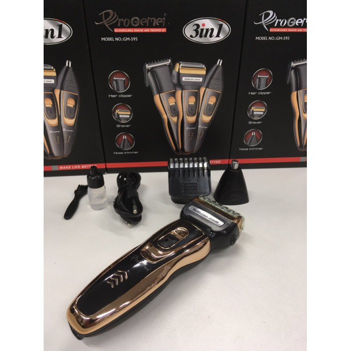 Машинка для стриження волосся + Бритва Тример 3 in 1 GM-595/ 5435 (60 шт/ясть)