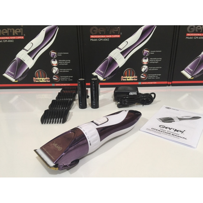 Професійна акумуляторна машинка для стриження Gemei GEMEI GM 6062 (40 шт)