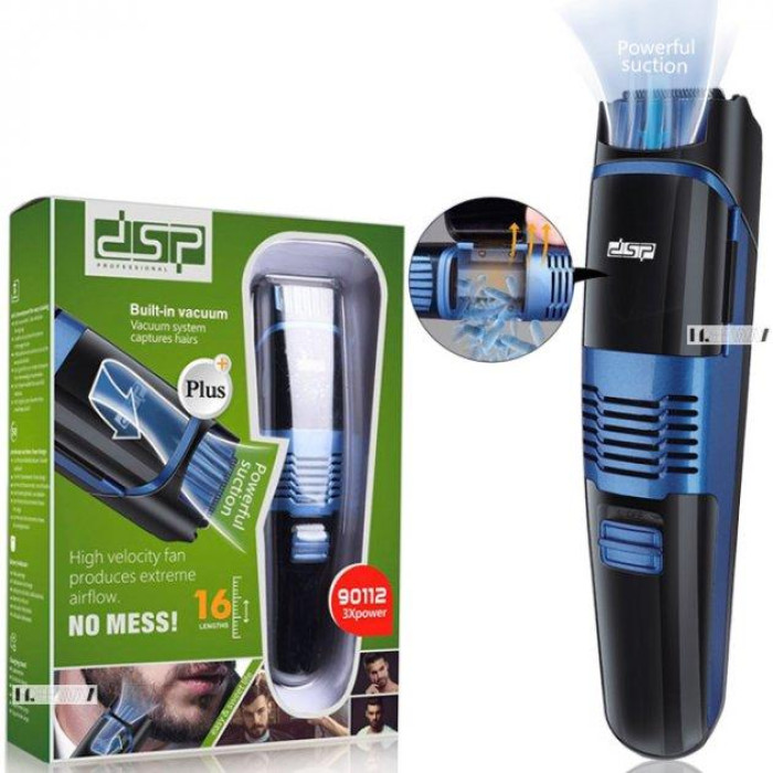 Машинка для стриження волосся й бороди акумуляторна бездротова DSP 90112 (24 шт./ясть)