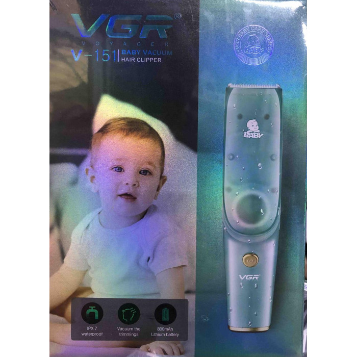 Дитяча безшумна машинка для стрижки волосся VGR 151/ 3535 Baby Hair Clipper (40)