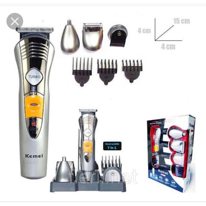 Машинка для стриження волосся + Бритва Тример 7 in 1 KM-580A/2037 (40 шт./ ящик)