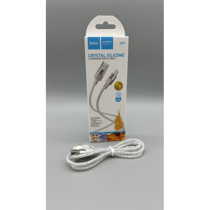 Кабель HOCO X99 Micro Crystal junction silicone charging data cable