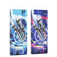 Кабель HOCO X76 4-in-1 Super charging cable(iP+iP+Type-C+Micro) (120)