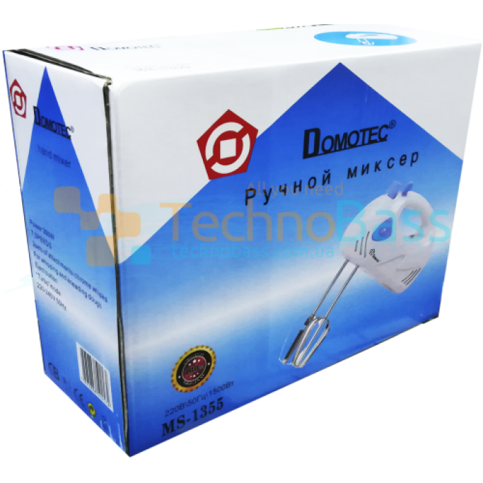 Миксер DOMOTEC MS-1355 /220в-50гц-120вт (24 шт/ящ)