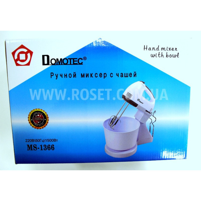 Міксер з чашею DOMOTEC MS-1366 (6 шт./яский)
