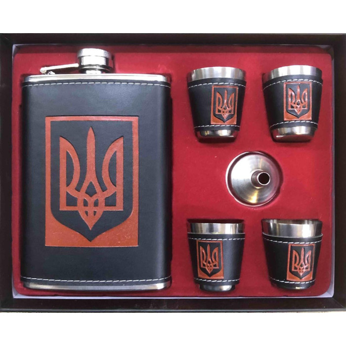 Набір фляга + 4 чарки FLG 7/406