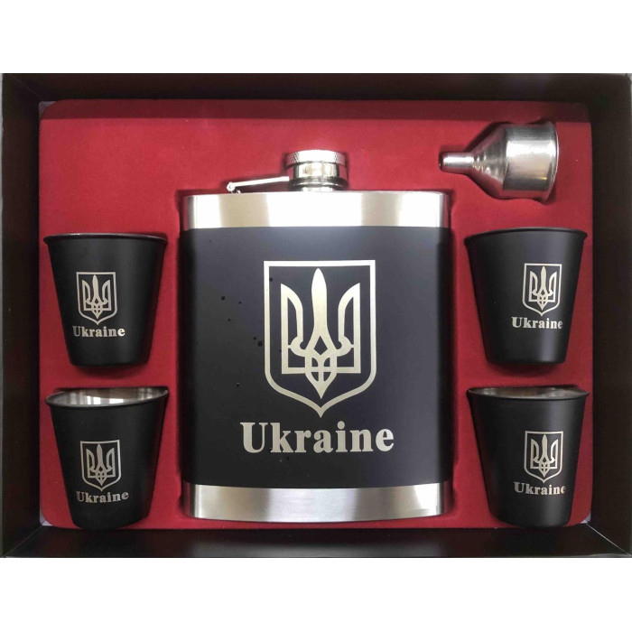 Набір фляга з чарками великий FLG 18/603 UKR