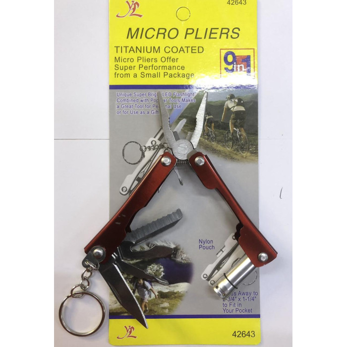 Мультитул із ліхтариком "9в1" R16626 (240шт)