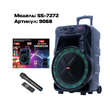 Акустична переносна колонка SS-7272 600 Вт 15" 9068 (1 шт./ясть)
