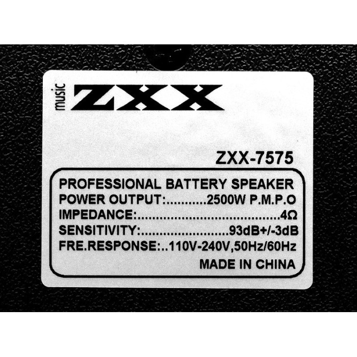 Акустична переносна колонка ZXX-7575/ 8163 60 Вт 12" 80х39х33 см USB/SD/FM/BT/TWS/2MIC (1 шт./яск)