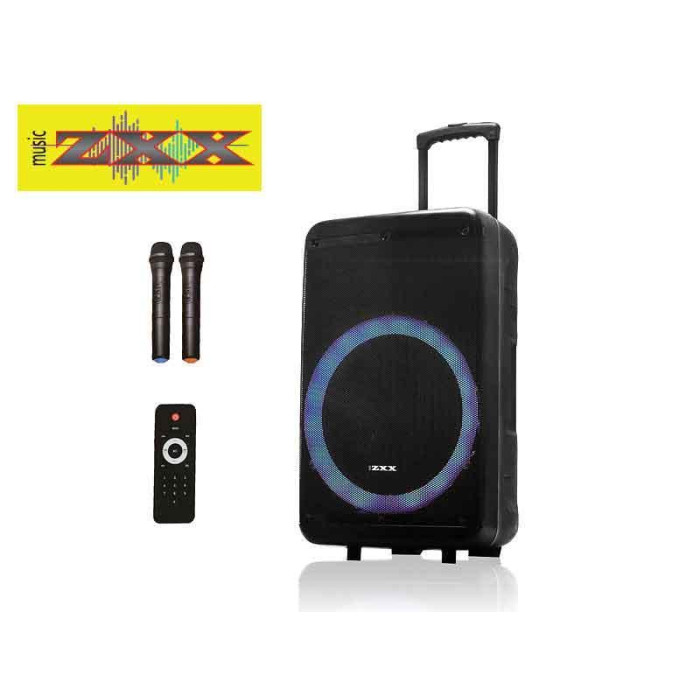 Акустична переносна колонка ZXX-7676/ 8162 60 Вт 12" 59х36х30 см USB/SD/FM/BT/TWS/2MIC (1 шт./яск)