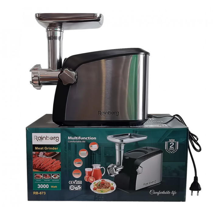 Електром'ясорубка +соковичавниця RAINBERG RB-673 A/ 3800 Watt (4 шт./ясть)