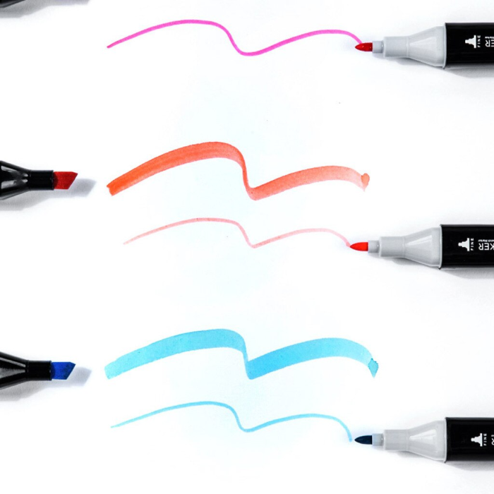 Набір двосторонніх скетч маркерів 24 штук Touch Raven, на спиртовій основі (50 шт./ясть)