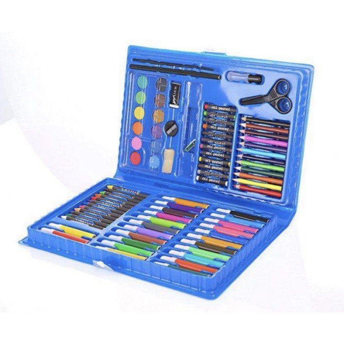 Набір для дитячої творчості у валізі з 86 предметів синій EL-1095 (24 шт./ясть)