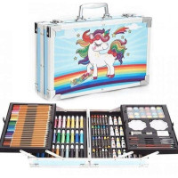 Набір для творчості в алюмінієвій валізі "Єдиноріг" 145 передм. ГОЛУБИЙ ART 3965 (6)