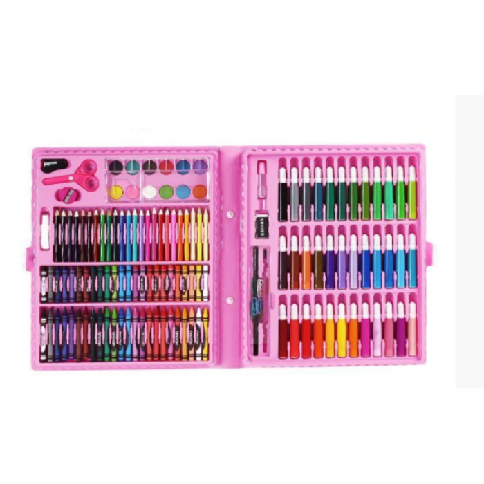 Набір для дитячої творчості у валізі з 150 предметів рожевий EL-1095-1 (20 шт./ясть)