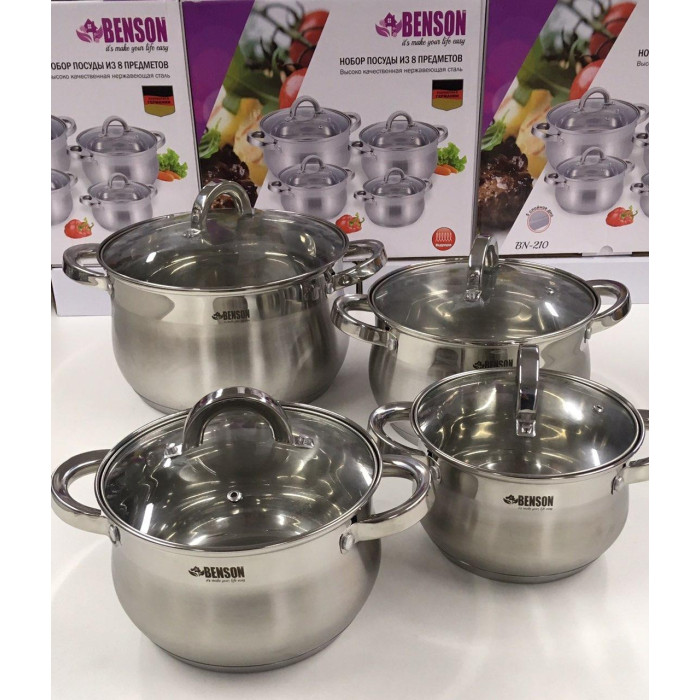 Набір каструль неірж 8 пр BN-210 (4)