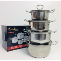 Набір каструль UNIQUE UN-5072 8 пр (16,18,20,22 см) (12 шт./ясть)