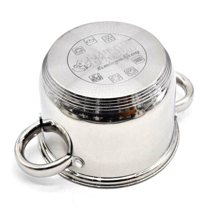 Набір каструль 12 пр Нерж 2,1л; 2,1л; 2,9л; 3,9л; 6,5 л +сковорода 24 см BN-208 (2 шт./яск.)