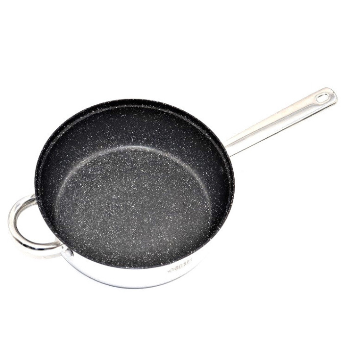 Набір каструль 12 пр Нерж 2,1л; 2,1л; 2,9л; 3,9л; 6,5 л +сковорода 24 см BN-208 (2 шт./яск.)