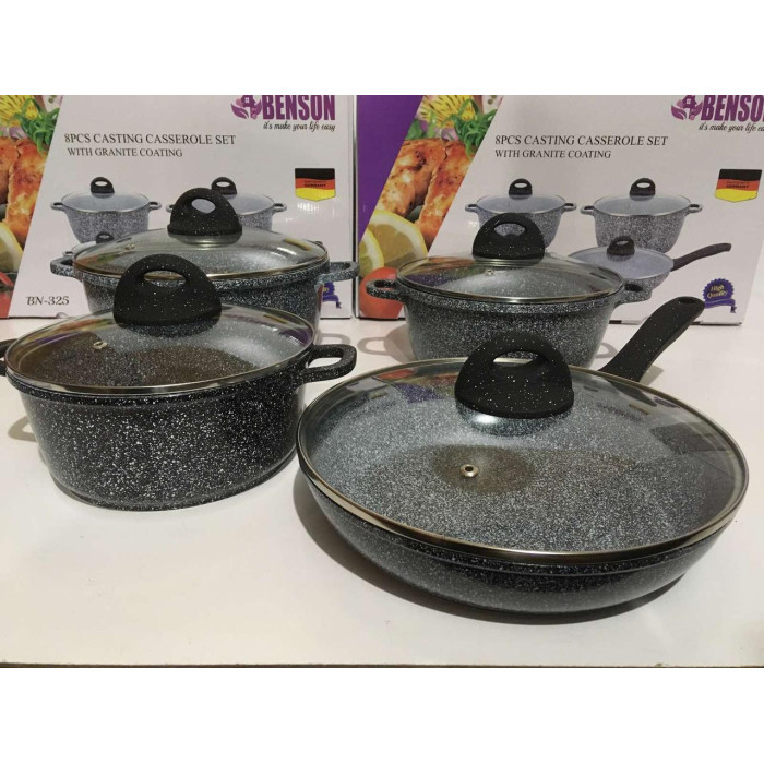 Набір каструль 2,1л 2.2 л 3.2 л 4.2 л BN-325 (2 шт./ясть)