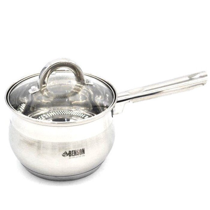 Набір каструль 10 пр. Нерж 2,1л; 2,1л; 2,9л; 3,9л; 6,5 л BN 211 (2 шт./ясть)