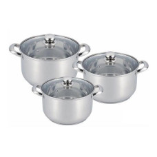 Набір каструль неірж 6 пр 8.5 л, 10 л, 14 л BN-213 (2 шт.)