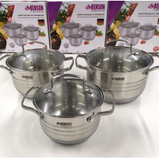 Набір каструль неірж 6 пр BN-201 (4 шт./ящ)