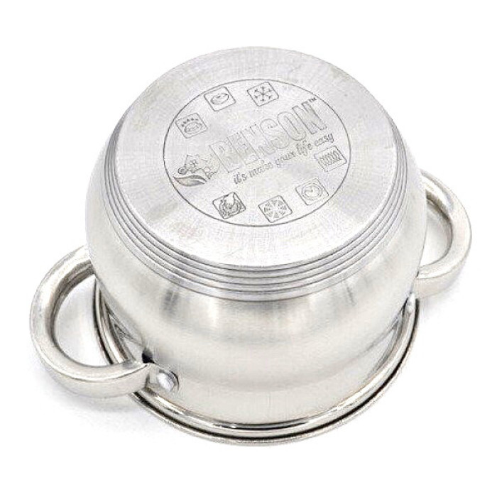 Набір каструль 12 пр Нерж 1 л; 2,1л; 2,9л; 3,9л; 5,1л; 6,5 л BN 296 (2 шт./яск)