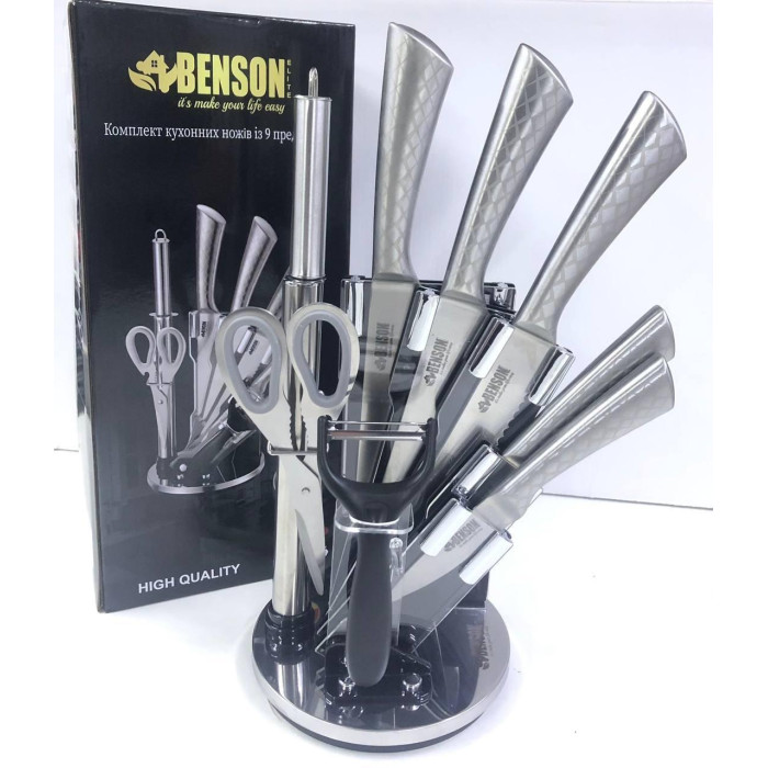 Набір ножів 9 предметів BENSON BN 415 N (6 шт.)