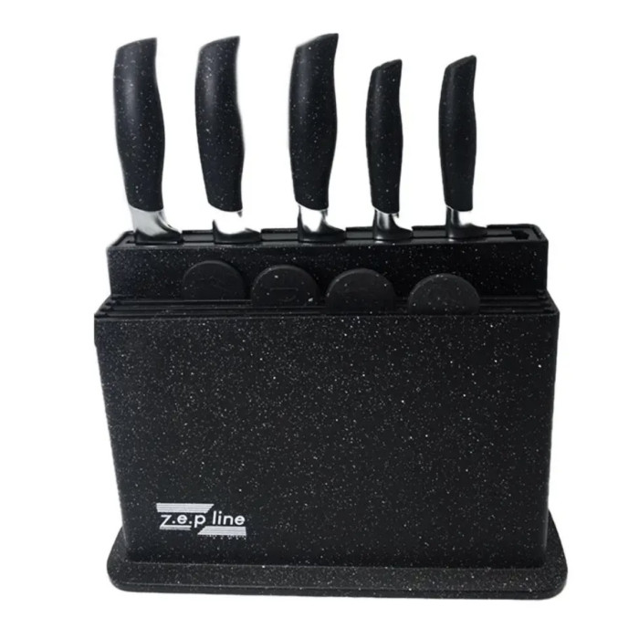 Набір кухонних ножів і обробних дощок на підставці Zepline ZP 043 (6)