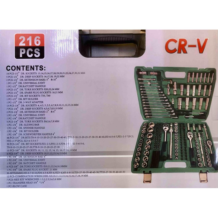 Набір інструментів у валізі CR-V 216 PCS (2)