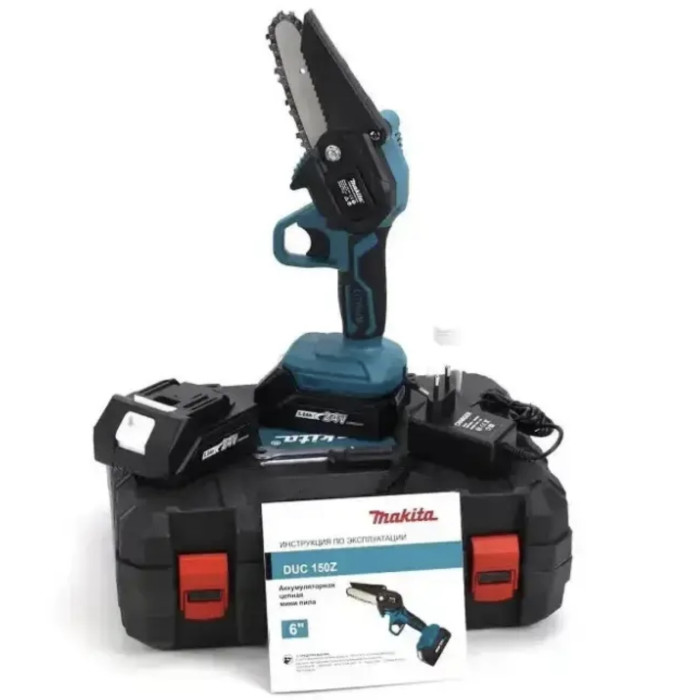 Акумуляторна ланцюгова мініпила MAKITA для обрізання дерев і розпилювання дров DUC 155Z 48V (10)