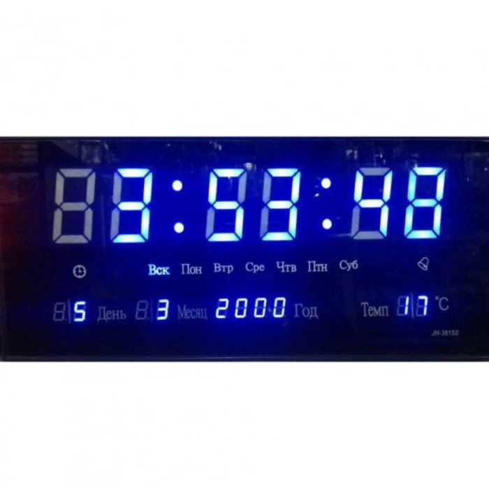 Цифровий настінний годинник VST 3615 BLUE (24)