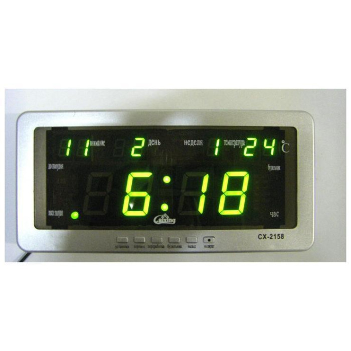 Настільний електронний годинник з температурою VST-2158 (40 шт./яскравий)
