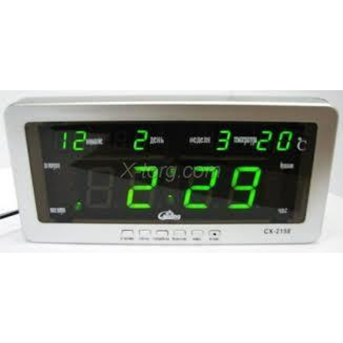 Настільний електронний годинник з температурою VST-2158 (40 шт./яскравий)