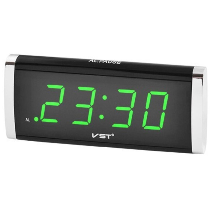Настільний годинник від мережі +батарейка VST-731 Y (60 шт/ясть)