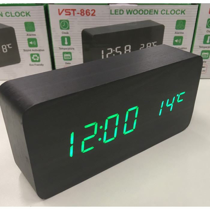 Настільний годинник від мережі +батарейка ART-862-4 (80 шт./ясть)