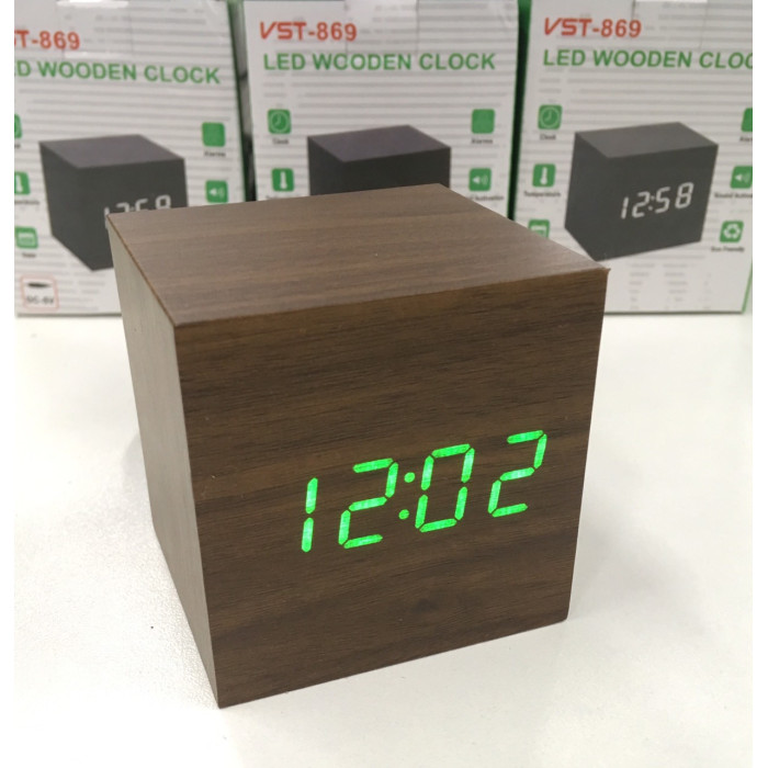 Настільний годинник від мережі +батарейка ART-869 (120 шт)