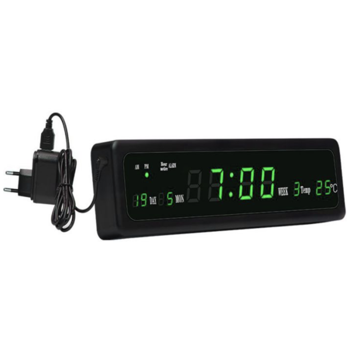 Настільний електронний годинник Yixing CX 808/ 1230 green (50)