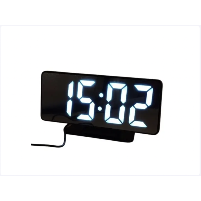 Годинник настільний VST-888-6 Білий підсвітка + температура USB (60)