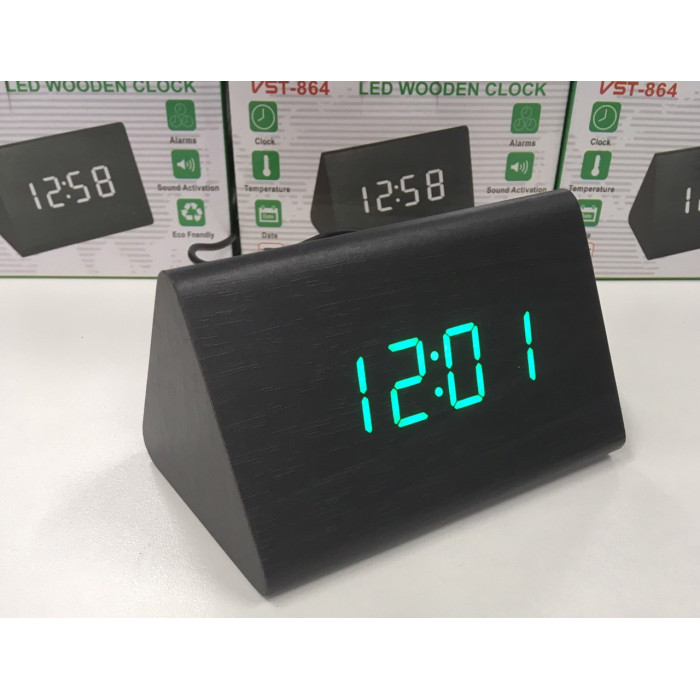 Настільний годинник від мережі +батарейка ART-864 (100 шт./яский)