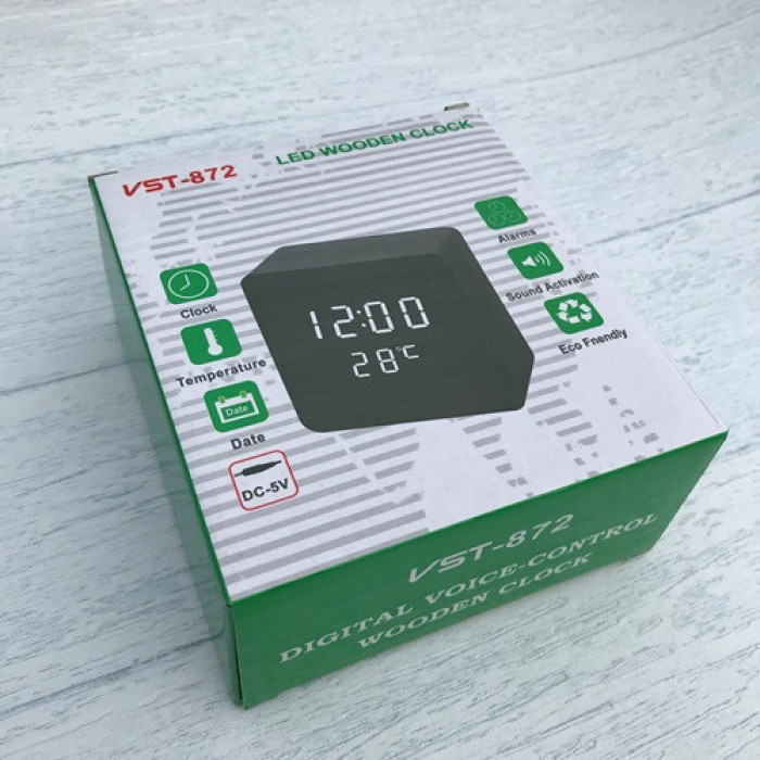 Настільний годинник від мережі +батарейка VST-872/6995 (80 шт./ясть)